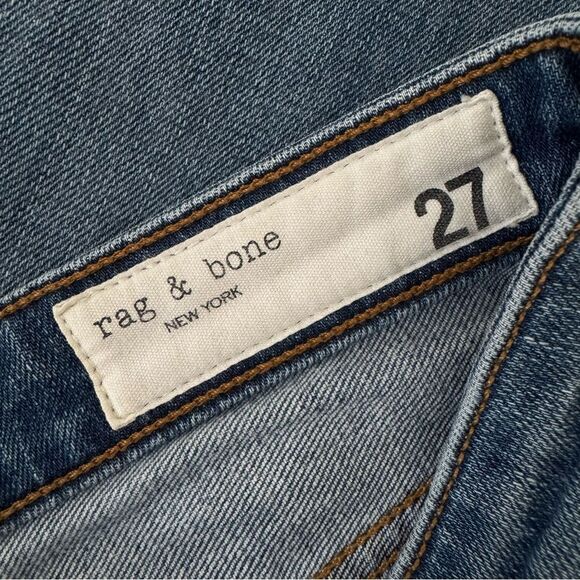 RAG & BONE Dre Low Rise Ankle Slim Boyfriend Jeans in Balboa Wash Size 27 - Picture 7 of 9